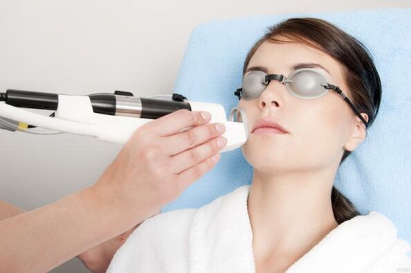 conducting a laser skin rejuvenation procedure